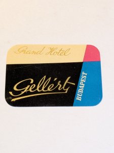 Grand Hotel Gellért Luggage Label Budapest Hungary Vintage Travel Ephemera