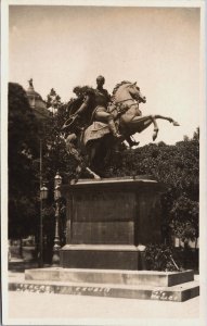 Venezuela Caracas Statue Of Simon Bolivar Vintage RPPC C073