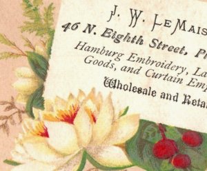 1880s J.W. LeMaistre White Goods Laces Curtain Emporium Lot Of 3 P56
