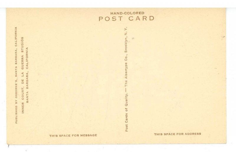 CA - Santa Barbara. De La Guerra Studios, Inner Court