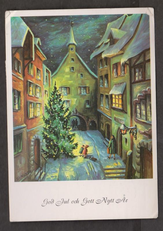 New Year Greetings - Sweden - Painting By Irine Schricker - Used - Corner Wear