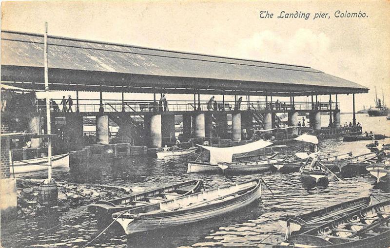 Columbia SA The Landing pier Boats Postcard