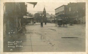 New York Cuba Main Street West Kellogg C-1910 RPPC Photo Postcard 22-6332