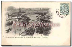 Postcard Old Military port of Brest Output Cuirass Hoche