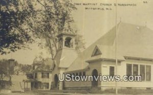 Real Photo - Free Baptist Church & Parsonage - Pittsfield, New Hampshire NH  