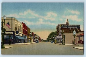 Austin Minnesota Postcard Main Street Looking North Road c1940 Vintage Antique