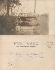 OLD BRIDGE ANTIQUE REAL PHOTO POSTCARD RPPC