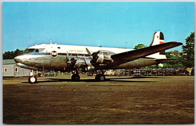 Airplane Loftleider-Icelandic Airlines Douglas DC-4 Skymaster Domestic Postcard