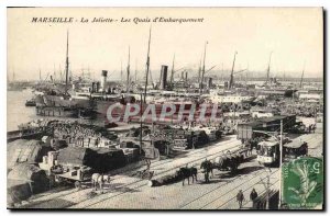 Old Postcard Marseille Joliette Docks of Embarkation