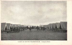 Vintage Postcard 1900's National Guard Camp at South Framingham Massachusetts MA