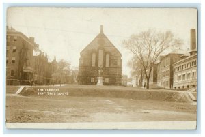 c1910's The Terrace From Back Campus Statue Rhode Island RI RPPC Photo Postcard 