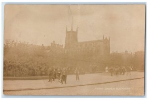 c1910 Parish Church Blackburn Lancashire England Antique RPPC Photo Postcard