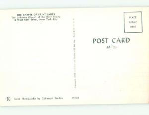 Unused Pre-1980 ST. JAMES LUTHERAN CHURCH SCENE New York City NY L3216