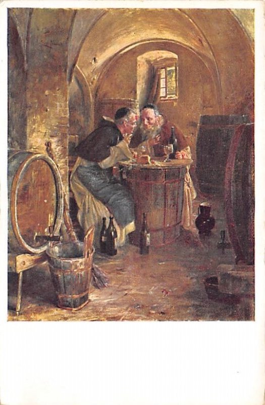 Two Jewish men drinking wine Unused