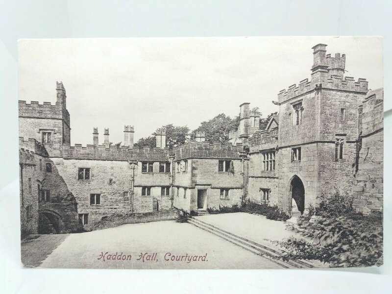 The Courtyard Haddon Hall Bakewell Derbyshire Vintage Friths Postcard c1910