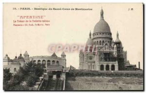 Paris Old Postcard Basilique du Sacre Coeur in Montmartre advertising Apertine