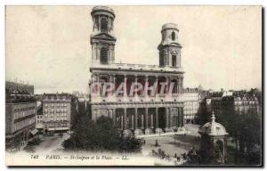 Paris - 6 - St Sulpice and Place - Old Postcard