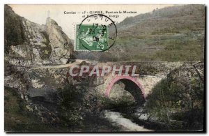 Old Postcard Gimel Bridge Montane and rock of the Virgin