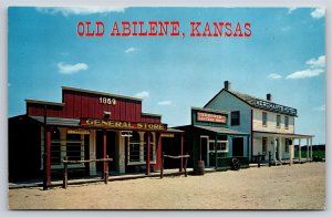 Theme Park~General Store Hotel~Leather Shop Old Abilene Kansas~Vintage Postcard