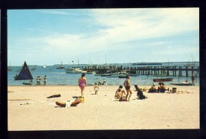 Hyannis, Massachusetts/MA/Mass Postcard, Hyannisport Bathers At Beach, Cape Cod