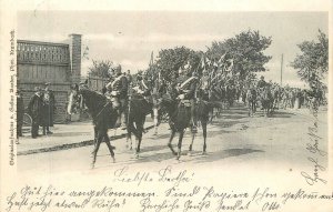 Postcard 1901 Switzerland Military Office Calvary Horse Parade undivided 23-1881