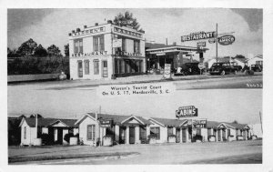 Postcard Warren's Tourist Court in Hardeeville, South Carolina~119216