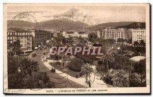 Postcard Old Nice Avenue Vedun and Gardens