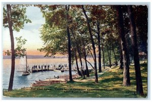 c1910 East Lawn Young Men's Christian Association Lake Geneva Wisconsin Postcard