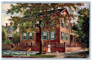 Springfield Illinois IL Postcard Home Abraham Lincoln c1910 Raphael Tuck & Sons