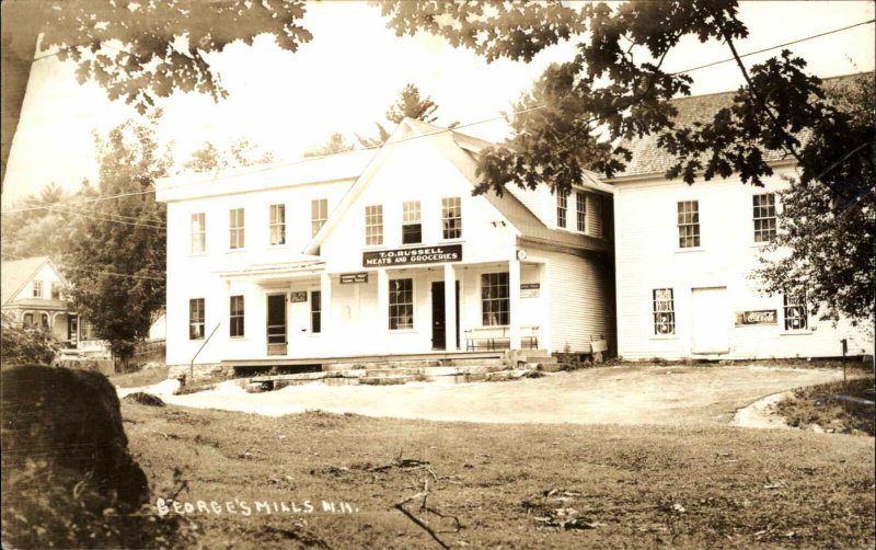 Mills Sunapee NH TO Russell Grocery Store Real Photo Postcard