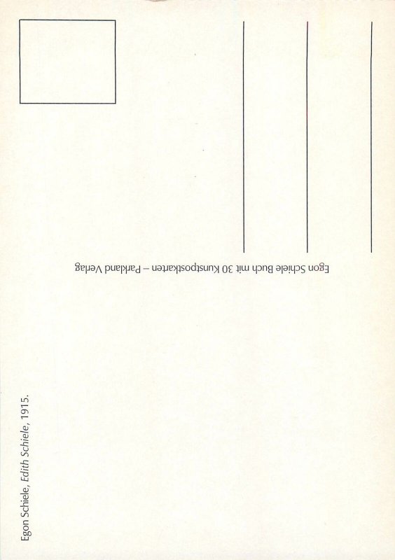 Artist EGON SCHIELE art postcard 1915 Edith Schiele