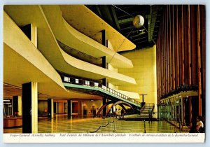 c1982 United Nation New York NY Vintage Postcard Foyer General Assembly Building