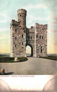 Vintage Postcard 1900's View of Bancroft Tower Worcester Massachusetts MA