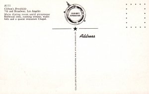 Clifton's Brookdale Restaurant,Los Angeles,CA BIN