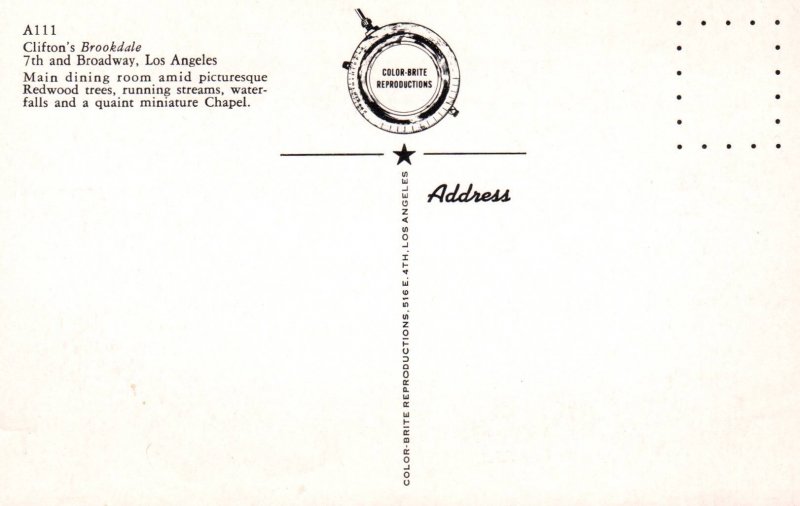 Clifton's Brookdale Restaurant,Los Angeles,CA BIN