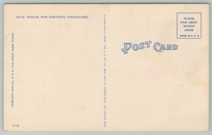 Miami Florida~US Post Office~Federal Building~American Flags~Vintage Postcard