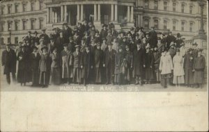 Washington DC Group Photo March 1918 Frederick Schutz Real Photo Postcard