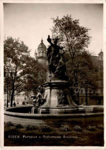 Posen, Andromeda Brunnen, historical landmark, bridge, bastion, Postcard