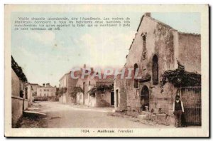 Maillezais Old Postcard Old abandoned chapel called the & # 39aumonerie