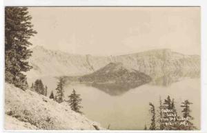 Crater Lake Oregon RPPC Real Photo postcard