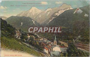 Old Postcard Eaux Bonnes town of Aix and Pic