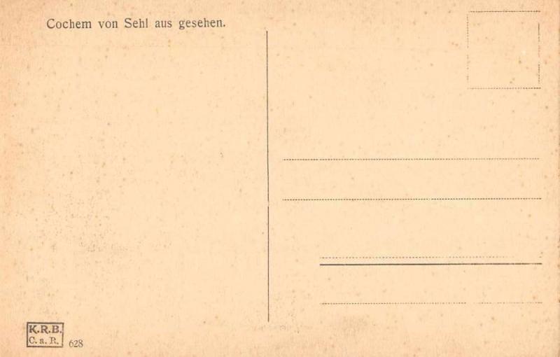 Cochem Germany Sehl aus Gesehen Birds Eye View Antique Postcard J67892