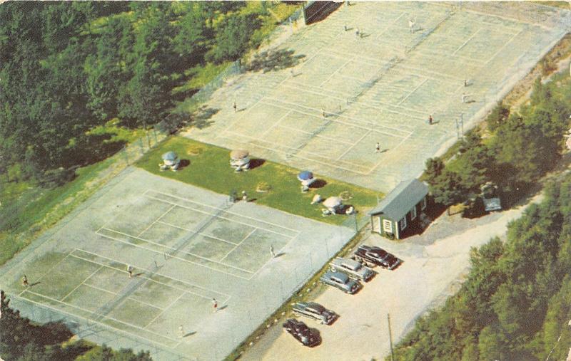 Pocono Manor Pennsylvania~Pocono Manor Inn Aerial View~Tennis Courts~1957 Pc