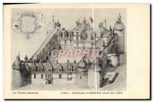 Old Postcard Chateau d & # 39Assier in 1680