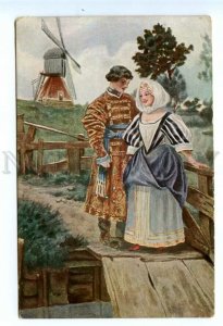 494176 SOLOMKO Russian Men in Holland Peter Great RICHARD #486 Vintage postcard