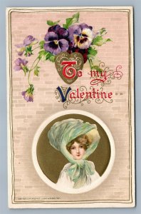 TO MY VALENTINE 1911 EMBOSSED SAMUEL SCHMUCKER ANTIQUE POSTCARD by JOHN WINSCH