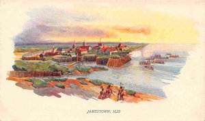 Jamestown Virginia Panorama in 1622 Exposition 1907c postcard