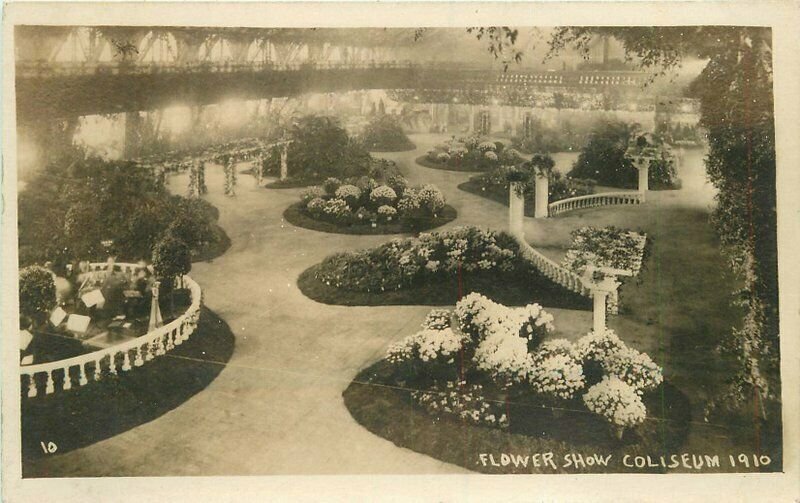 Chicago Illinois 1920s Flower Show Coliseum RPPC Photo #10 Postcard 21-1362