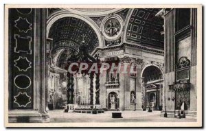 Old Postcard Roma Interno Pietro Altare della Confessione