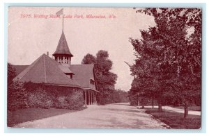 Waiting Room Lake Park Milwaukee Wisconsin 1911 Rare Vintage Antique Postcard 